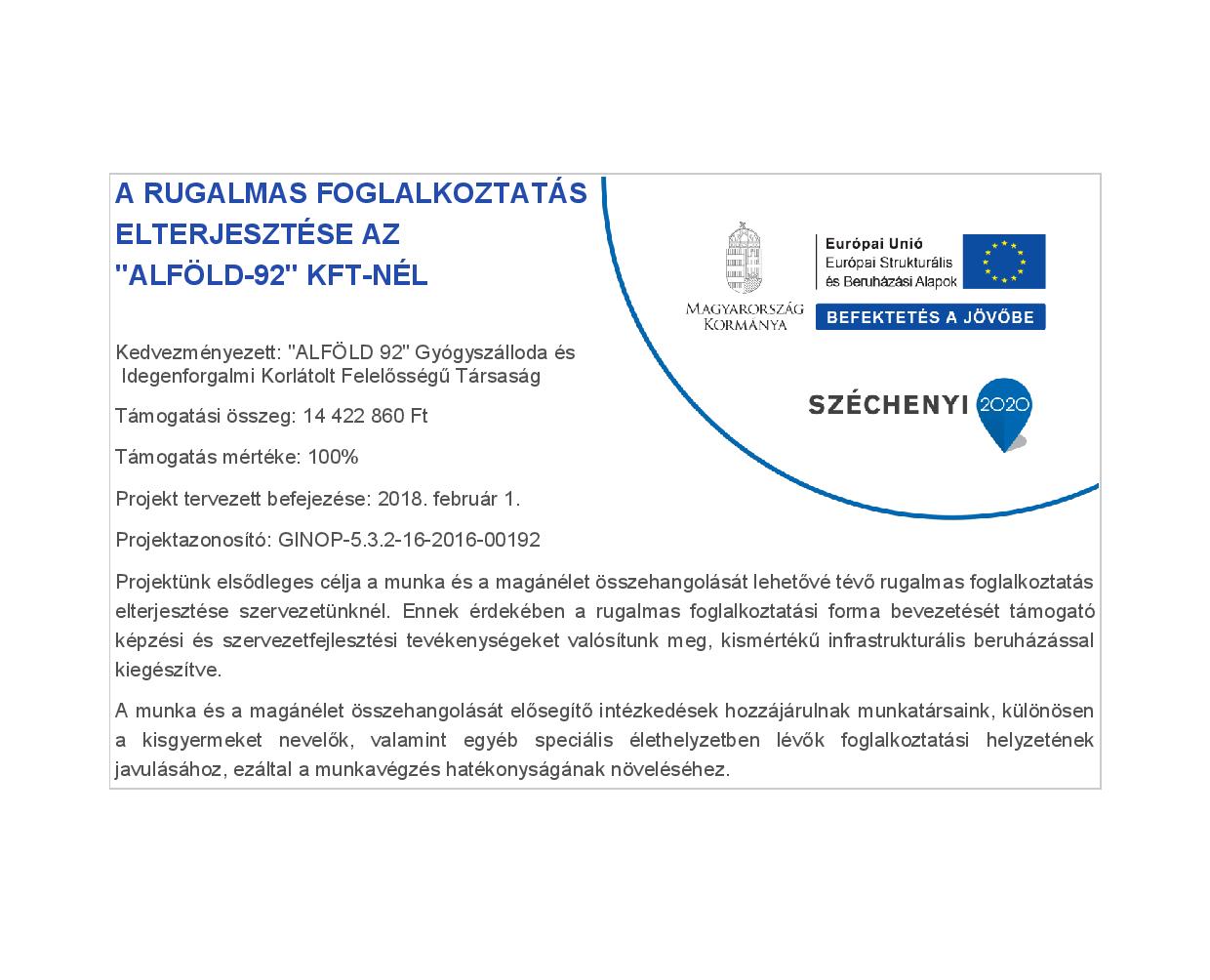Sz&eacute;chenyi 2020 p&aacute;ly&aacute;zat A rugalmas foglalkoztat&aacute;s elterjeszt&eacute;se